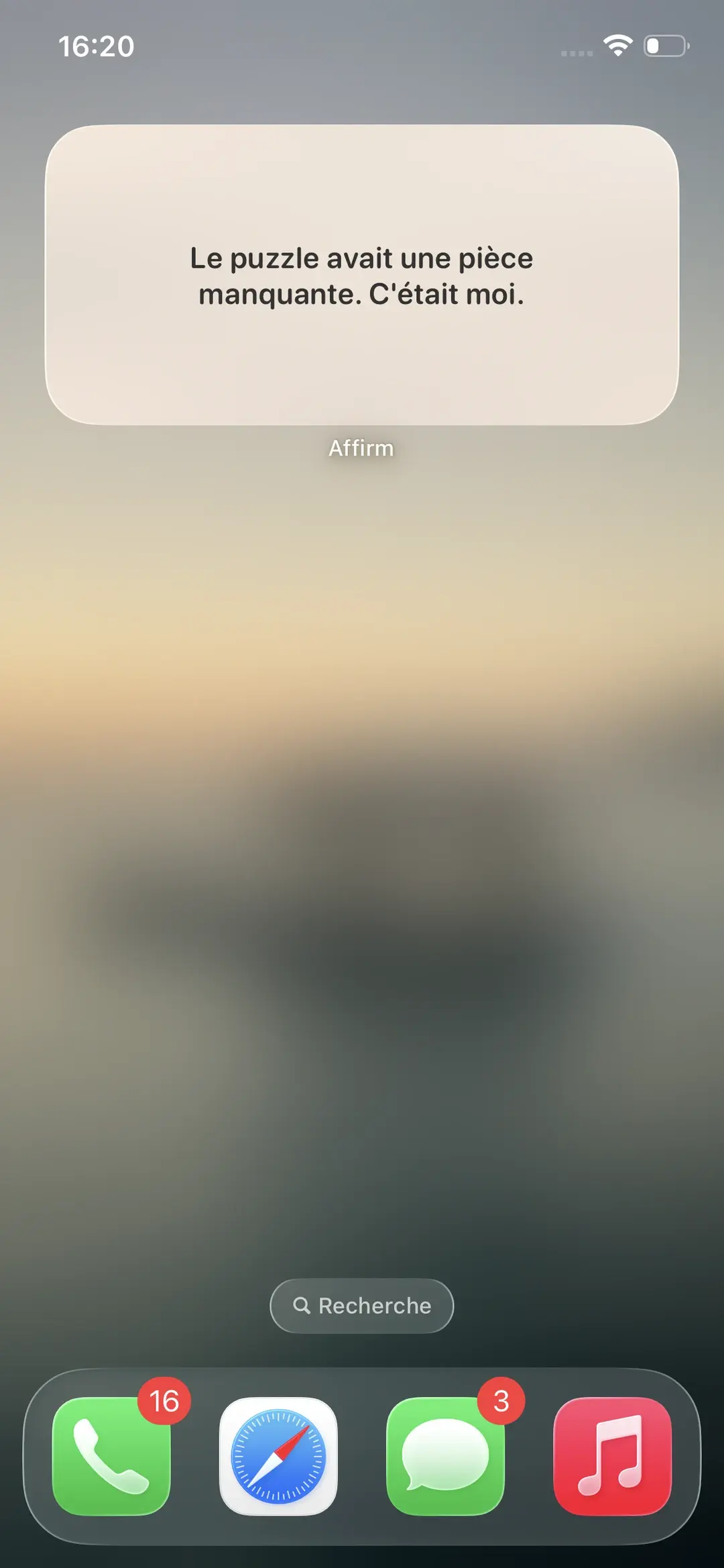 Comment ajouter le widget Affirmations sur iPhone (iOS 17/18)